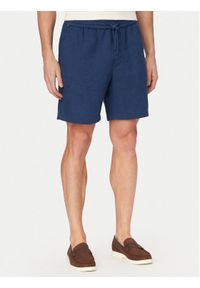TOMMY HILFIGER - Tommy Hilfiger Szorty materiałowe Dover MW0MW44357 Niebieski Regular Fit. Kolor: niebieski. Materiał: len #1