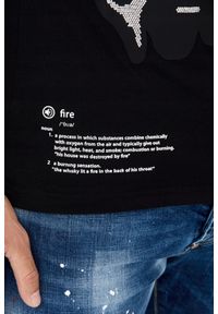 Philipp Plein - PHILIPP PLEIN Męski t-shirt z czaszką w płomieniach, Rozmiar L. Kolor: czarny #8