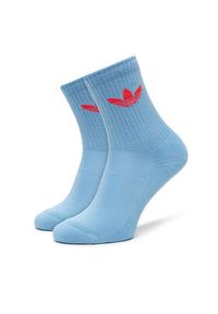 Adidas - adidas Zestaw 6 par wysokich skarpet unisex Trefoil Cushion JY2679 Kolorowy. Materiał: materiał, bawełna. Wzór: kolorowy #6
