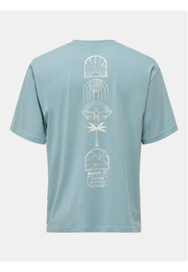 Only & Sons T-Shirt Malik 22029484 Niebieski Relaxed Fit. Kolor: niebieski. Materiał: bawełna