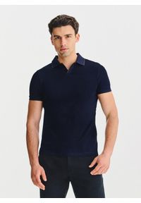 Pako Lorente - PAKO LORENTE - T-shirt polo granatowy. Okazja: na co dzień. Typ kołnierza: polo. Kolor: niebieski, zielony. Materiał: bawełna. Sezon: jesień. Styl: casual #4