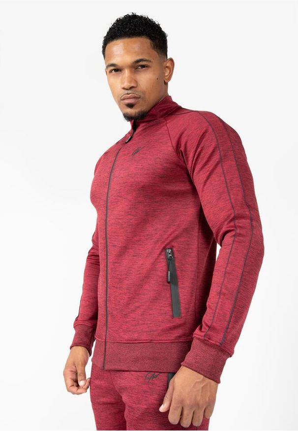 GORILLA WEAR - Bluza fitness męska Gorilla Wear Wenden Track Jacket. Kolor: czerwony, wielokolorowy, brązowy. Sport: fitness
