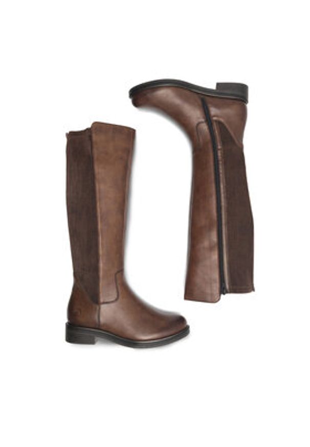 Remonte Kozaki D8371-25 Brązowy. Kolor: brązowy. Materiał: skóra