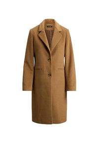 Lauren Ralph Lauren - LAUREN RALPH LAUREN Płaszcz wełniany 297P04141002 Brązowy Regular Fit. Kolor: brązowy. Materiał: syntetyk #3