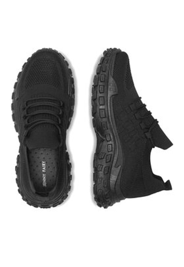 Jenny - JENNY Sneakersy WYL0310-02 Czarny. Kolor: czarny. Materiał: materiał