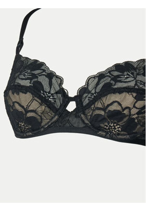 Hunkemöller Biustonosz z fiszbiną Sophia 300458 Czarny. Kolor: czarny. Materiał: syntetyk