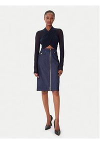 Marciano Guess Spódnica jeansowa 5YPD40 7457A Granatowy Slim Fit. Kolor: niebieski. Materiał: bawełna, syntetyk #5