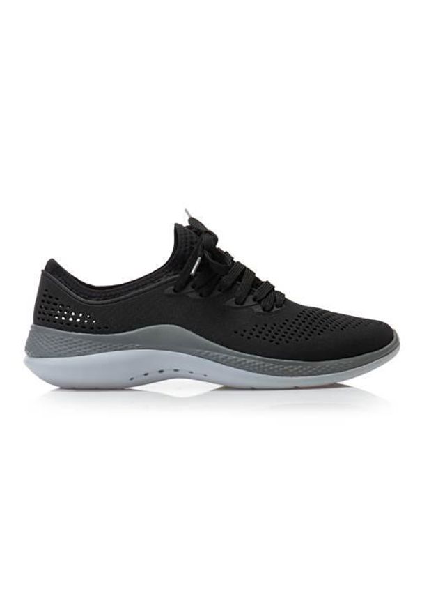 Buty do chodzenia damskie Crocs Literide. Zapięcie: sznurówki. Kolor: czarny. Materiał: materiał, syntetyk. Szerokość cholewki: normalna. Sport: turystyka piesza