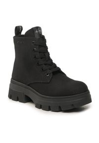 Calvin Klein Jeans Botki Chunky Combat Laceup Boot Co YW0YW01239 Czarny. Kolor: czarny. Materiał: materiał