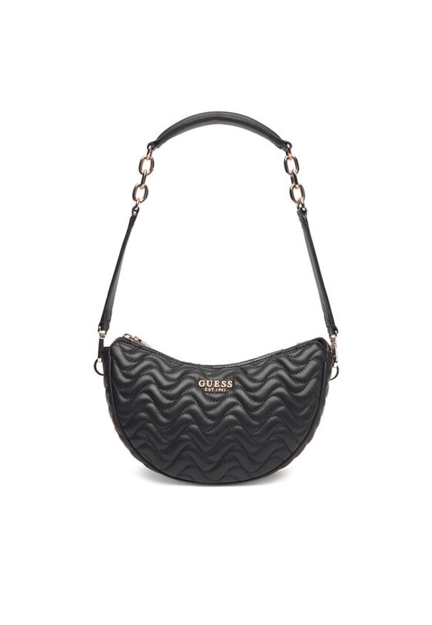 Guess Torebka Melisandra HWQG96 53180 Czarny. Kolor: czarny. Materiał: skórzane