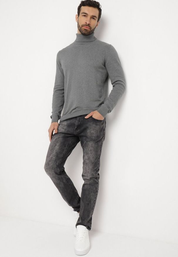 Born2be - Czarne Jeansy Skinny Alidora. Kolor: czarny