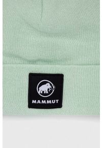 Mammut czapka Fedoz kolor zielony z cienkiej dzianiny. Kolor: zielony. Materiał: dzianina #2