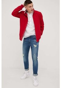 Cross Jeans kurtka przeciwdeszczowa męska kolor czerwony przejściowa. Okazja: na co dzień. Typ kołnierza: kaptur. Kolor: czerwony. Styl: casual #4
