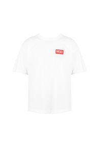 Diesel T-shirt "T-Nlabel" | A11593-0NIAR | Mężczyzna | Biały. Kolor: biały. Materiał: bawełna. Wzór: aplikacja. Styl: elegancki #3