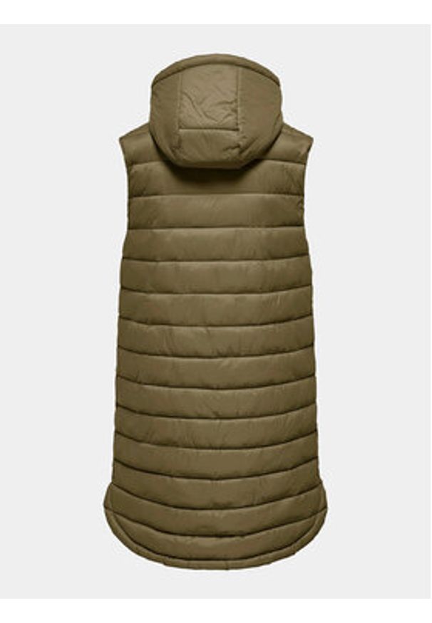 only - ONLY Bezrękawnik Melody 15258350 Khaki Regular Fit. Kolor: brązowy. Materiał: syntetyk. Długość rękawa: bez rękawów