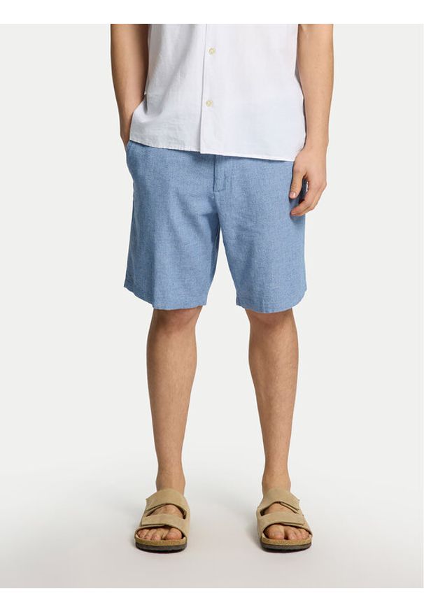 Selected Homme Szorty materiałowe Brody 16087638 Niebieski Regular Fit. Kolor: niebieski. Materiał: bawełna