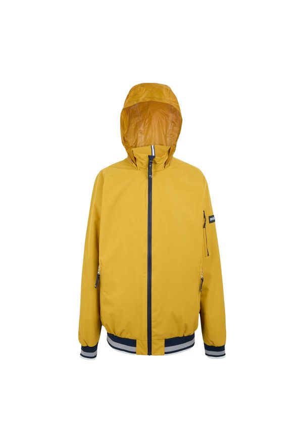 Regatta - Męska Kurtka Wodoodporna Shorebay III. Kolor: pomarańczowy, wielokolorowy, żółty. Sport: turystyka piesza