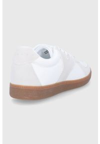 Sisley buty kolor biały. Nosek buta: okrągły. Zapięcie: sznurówki. Kolor: biały. Obcas: na obcasie. Wysokość obcasa: niski #4