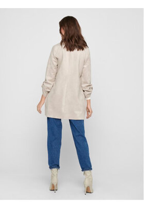 only - ONLY Płaszcz z imitacji skóry Joline 15179864 Beżowy Regular Fit. Kolor: beżowy. Materiał: skóra