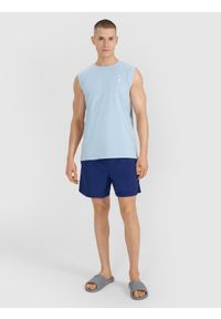 4f - 4F Spodenki casual męskie - granatowe XL. Okazja: na co dzień. Kolor: niebieski. Materiał: syntetyk, materiał. Długość: krótkie. Styl: casual #1