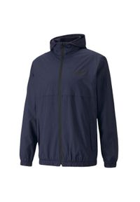 Puma - Męska Wiatrówka Essential Solid. Kolor: niebieski