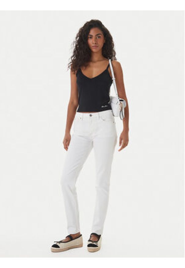 Guess Jeans Top W6GPB5 KG372 Czarny Regular Fit. Kolor: czarny. Materiał: syntetyk