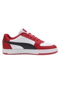 Puma - Męskie Buty Treningowe Ze Skóry Ekologicznej Caven 2.0 Club. Kolor: czerwony, biały, wielokolorowy, czarny. Materiał: skóra ekologiczna. Sport: turystyka piesza
