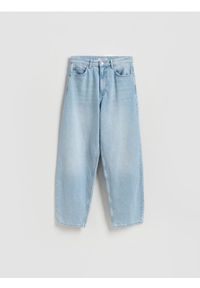 Reserved - Jeansy barrel leg - niebieski. Kolor: niebieski #1
