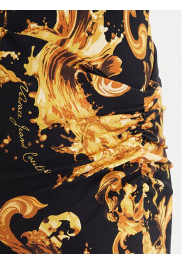 Versace Jeans Couture Sukienka codzienna 80HAO970 JS550 Czarny Slim Fit. Okazja: na co dzień. Kolor: czarny. Materiał: bawełna. Typ sukienki: proste. Styl: casual