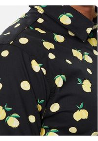 Jack & Jones - Jack&Jones Koszula Sunshade 12249217 Czarny Slim Fit. Kolor: czarny. Materiał: bawełna #4