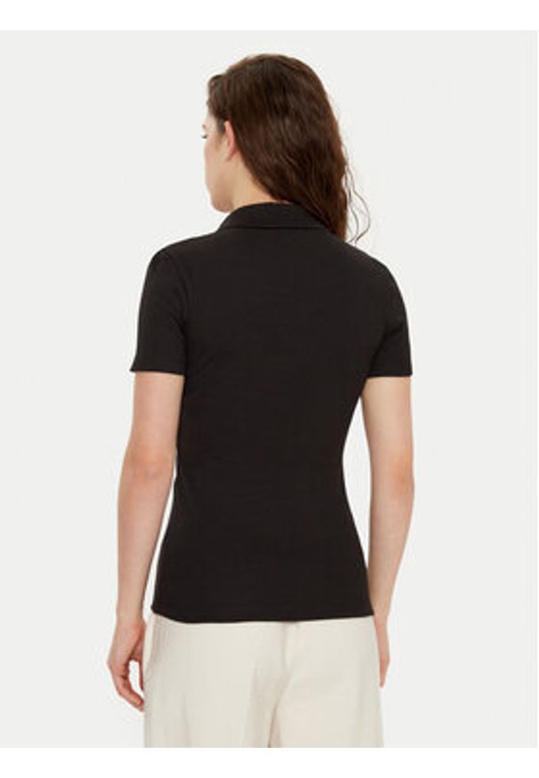 Lacoste Polo DF5377 Czarny Slim Fit. Typ kołnierza: polo. Kolor: czarny. Materiał: bawełna