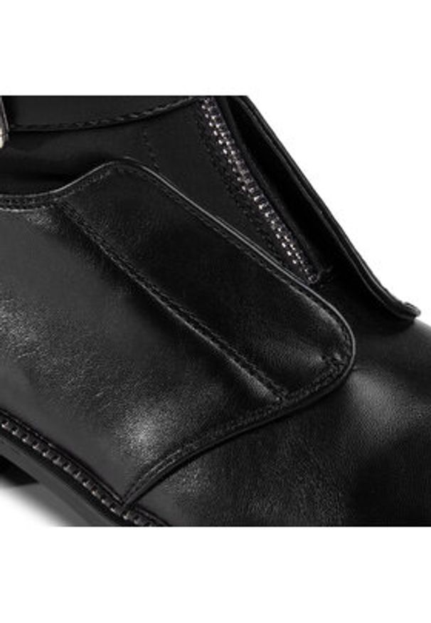 DeeZee Botki WS5169-01 Czarny. Kolor: czarny. Materiał: skóra