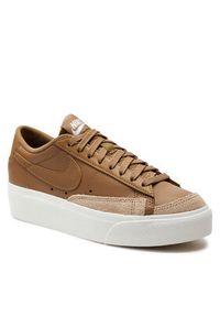 Nike Sneakersy Blazer Low Platform DJ0292 200 Brązowy. Kolor: brązowy. Materiał: skóra. Obcas: na platformie #5