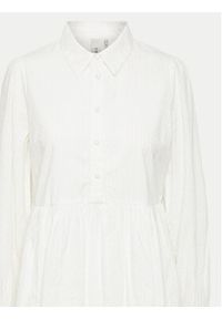 YAS Sukienka koszulowa Tia 26032815 Biały Regular Fit. Kolor: biały. Materiał: bawełna. Typ sukienki: koszulowe #3