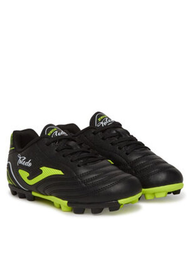Joma Buty do piłki nożnej Toledo Jr 2501 TOJS2501HG Czarny. Kolor: czarny. Materiał: skóra