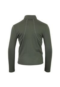 PEAK MOUNTAIN - T-shirt pierwsza warstwa z suwakiem dla dzieci Peak Mountain Ecanevi. Kolor: zielony. Materiał: skóra. Sport: turystyka piesza