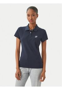 TOMMY HILFIGER - Tommy Hilfiger Polo 1985 Logo WW0WW49259 Granatowy Slim Fit. Typ kołnierza: polo. Kolor: niebieski. Materiał: bawełna #1