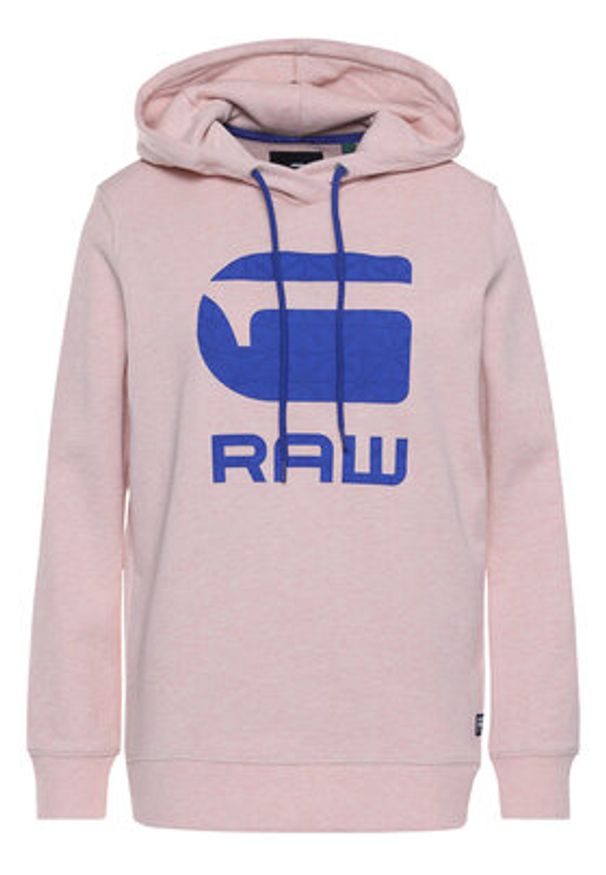 G-Star RAW - G-Star Raw Bluza Boyfriend Diamond Line Graphic Hooded D16236-A613-B243 Różowy Loose Fit. Kolor: różowy. Materiał: bawełna