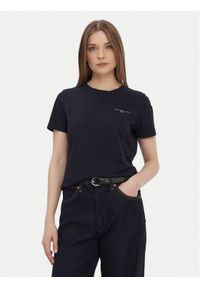 TOMMY HILFIGER - Tommy Hilfiger T-Shirt 1985 WW0WW37877 Granatowy Regular Fit. Kolor: niebieski. Materiał: bawełna #1