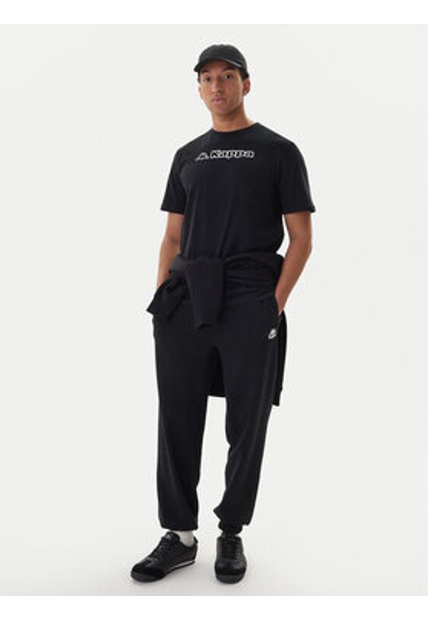 Kappa T-Shirt Feddu 311H7HW Czarny Regular Fit. Kolor: czarny. Materiał: bawełna