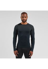 Bluza termoaktywna męska Odlo Performance Light Eco BL Top Crew Neck LS. Kolor: wielokolorowy, szary, czarny. Sezon: zima. Sport: narciarstwo #1