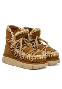 Mou Śniegowce MU.FW531024A Brązowy. Kolor: brązowy. Materiał: zamsz, skóra #5