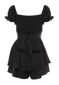 Born2be - Czarny Kombinezon Rhodosyne. Okazja: na wesele, na randkę, na ślub cywilny. Kolor: czarny. Długość: krótkie. Styl: elegancki #3