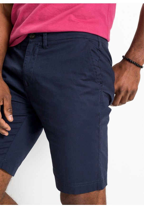 bonprix - Bermudy chino, Regular Fit. Kolor: niebieski