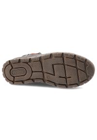 Czerwone Botki Rieker Ocieplane Buty Damskie. Okazja: na co dzień, na spacer. Zapięcie: sznurówki. Kolor: czerwony. Materiał: dzianina, skóra. Szerokość cholewki: normalna. Wzór: kolorowy. Sezon: zima, jesień. Styl: casual #3