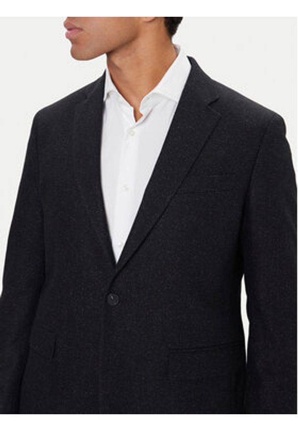 Marc O'Polo Marynarka 529 0170 80094 Szary Shaped Fit. Typ kołnierza: polo. Kolor: szary. Materiał: wełna
