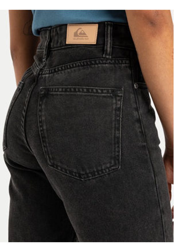Quiksilver Jeansy Mom Denim EQWDP03026 Czarny Mom Fit. Kolor: czarny