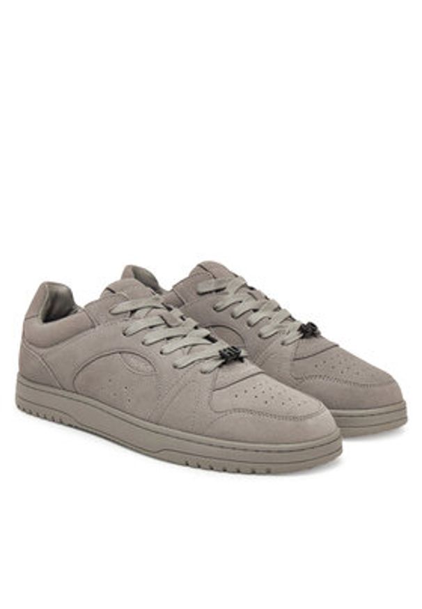 Hugo - HUGO Sneakersy Hadrian 50541798 Szary. Kolor: szary. Materiał: skóra, zamsz
