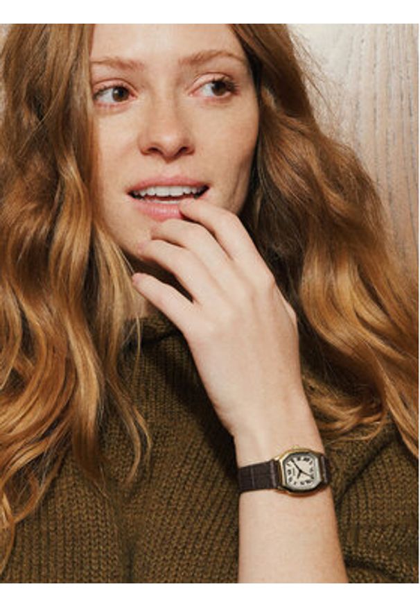 Fossil Zegarek Harlow ES5426 Brązowy. Kolor: brązowy