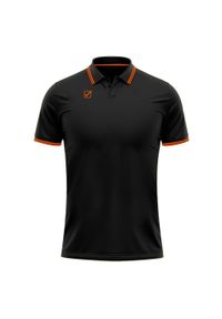 Polo Givova Action. Typ kołnierza: polo. Kolor: czarny. Materiał: bawełna, materiał. Wzór: haft. Styl: sportowy #1